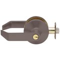 Falcon Grade 2 Cylindrical Lock, Entry Function, Key in Lever Cylinder, Dane Lever, Standard Rose, Dark Oxi B501PD D 613